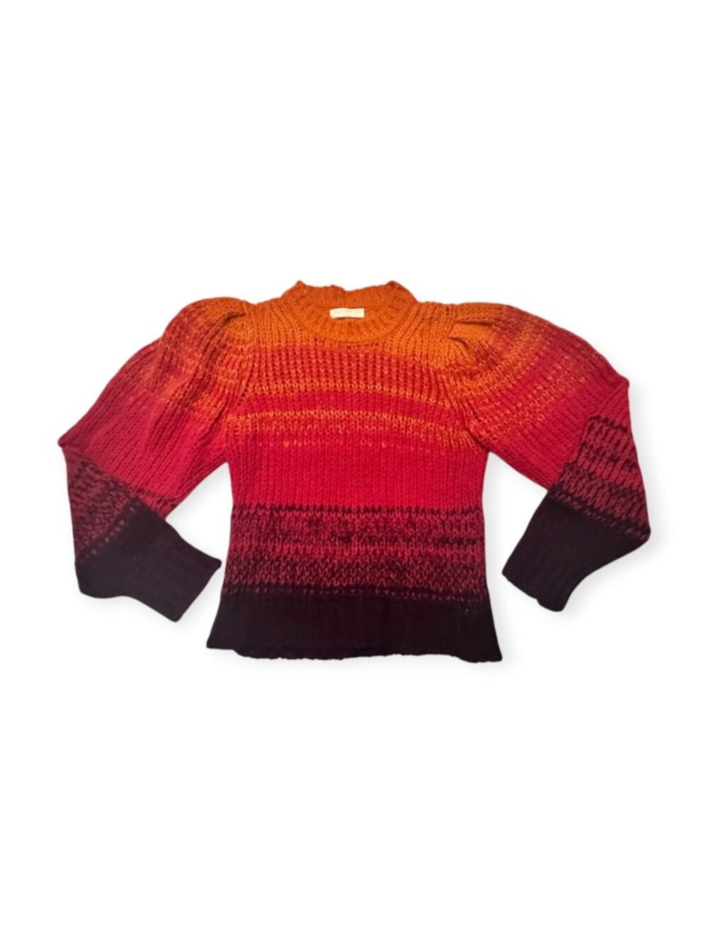 Ulla Johnson Rosalia Gradient Pullover Sweater, Red & Orange ,Alpaca Blend S - Picture 6 of 12